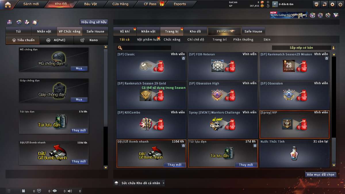 shop acc cf uy tin gia re